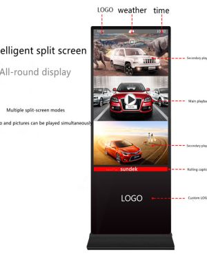 65 inch floor standing capacitive touch screen
