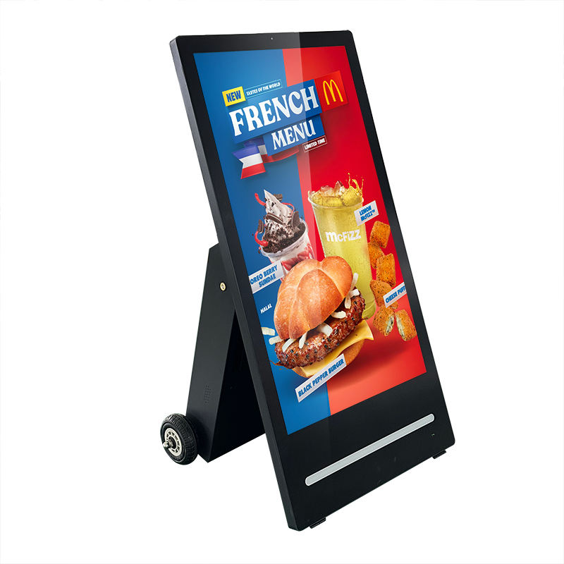 55Inch Portable Outdoor Advertising Display – High Visibility Digital Signage for Restaurant Entrance, Coffee Shop Patio & Festival Events