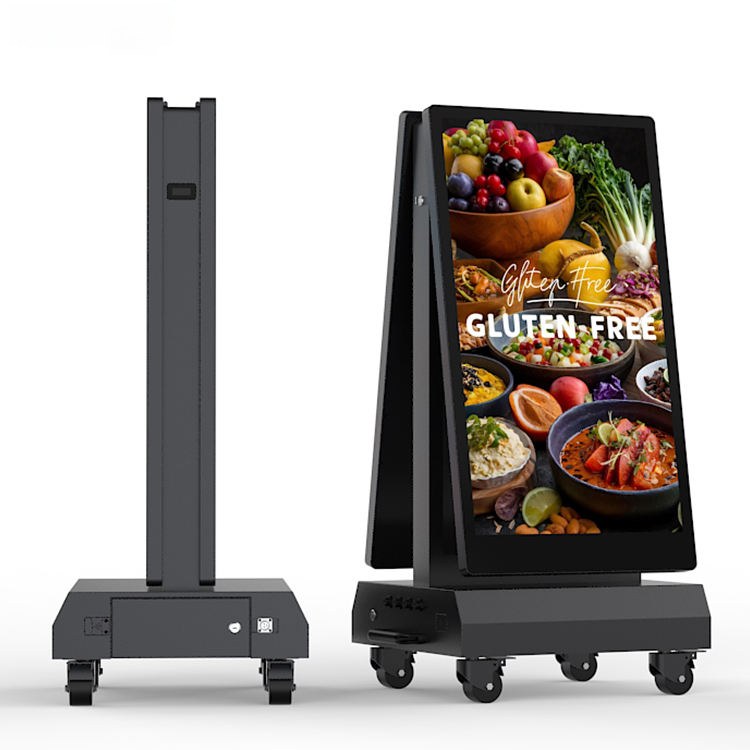 55 Inch Double Side Portable Outdoor Menu Board – Weatherproof Digital Signage for Fast Food Drive Thru, Coffee Shop Patio & Pop Up Events