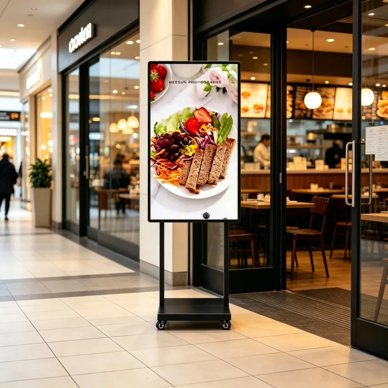 Portable Indoor Digital Signage for Restaurants – Handheld Menu Display for Table Side Ordering, Counter Upselling & Pop Up Dining Events