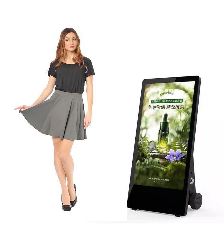 32 Inch Portable Outdoor Digital Signage – Weatherproof Promotional Display for Restaurant Patio, Food Trailer Menu & Street Side Advertising