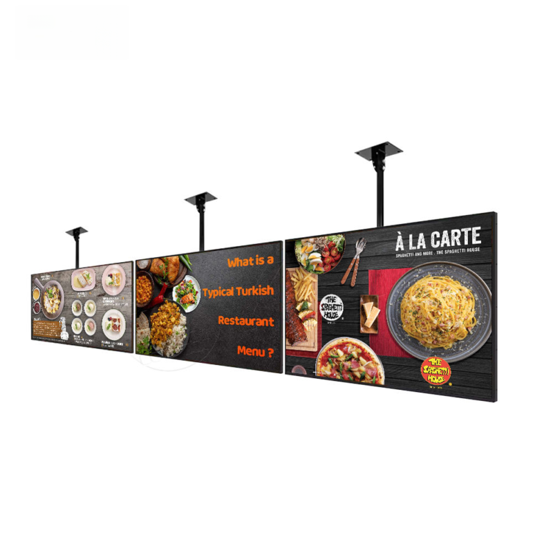 27Inch Ceiling Suspended Digital Signage for Restaurants – Hanging Menu Display for Entrance Ads, Table Side Promotion & Wall Advertising | Indoor Use