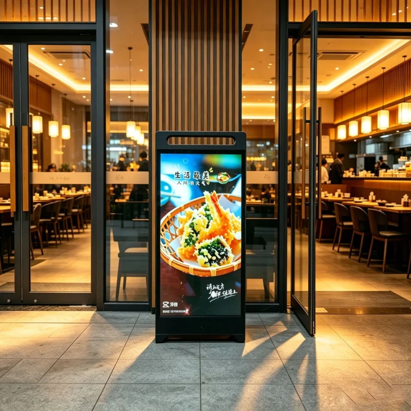 43/49/55 Inch Portable Freestanding Outdoor Digital Signage